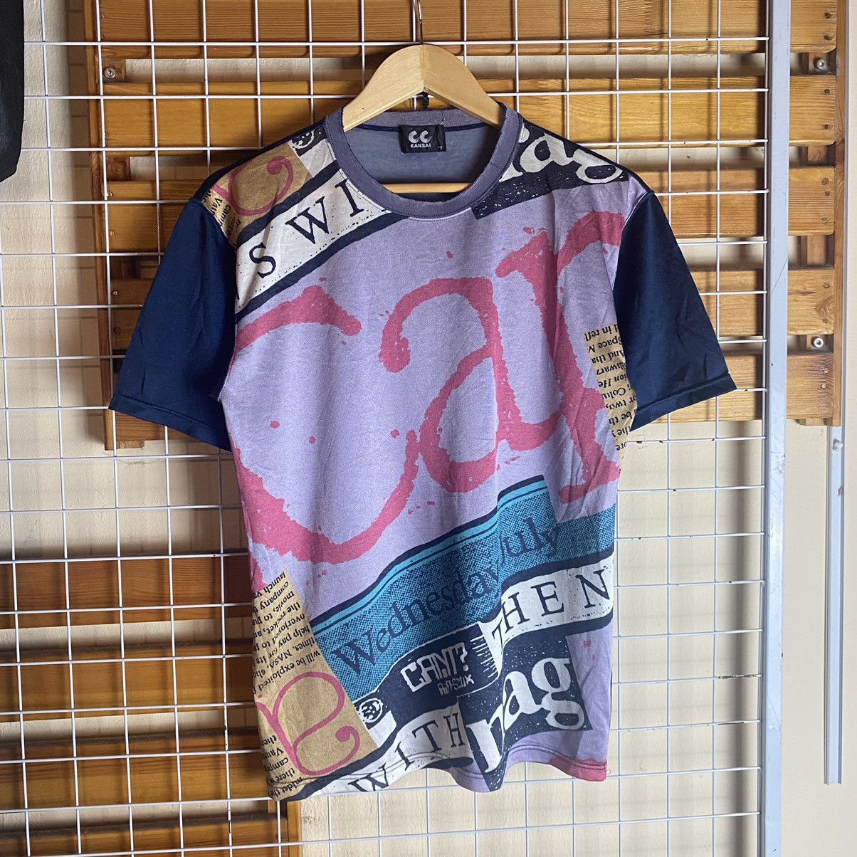 Vintage Archival KANSAI Over Print Distressed Design Tshirts