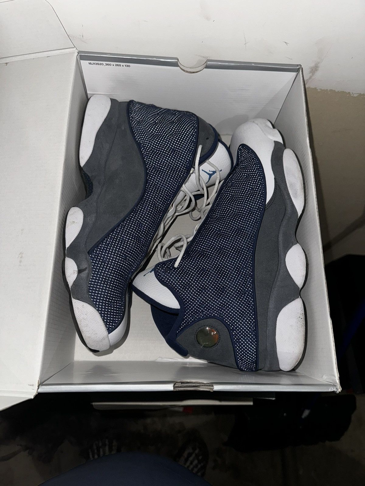 image of Jordan Brand 13 Flint Shoes in Blue, Men's