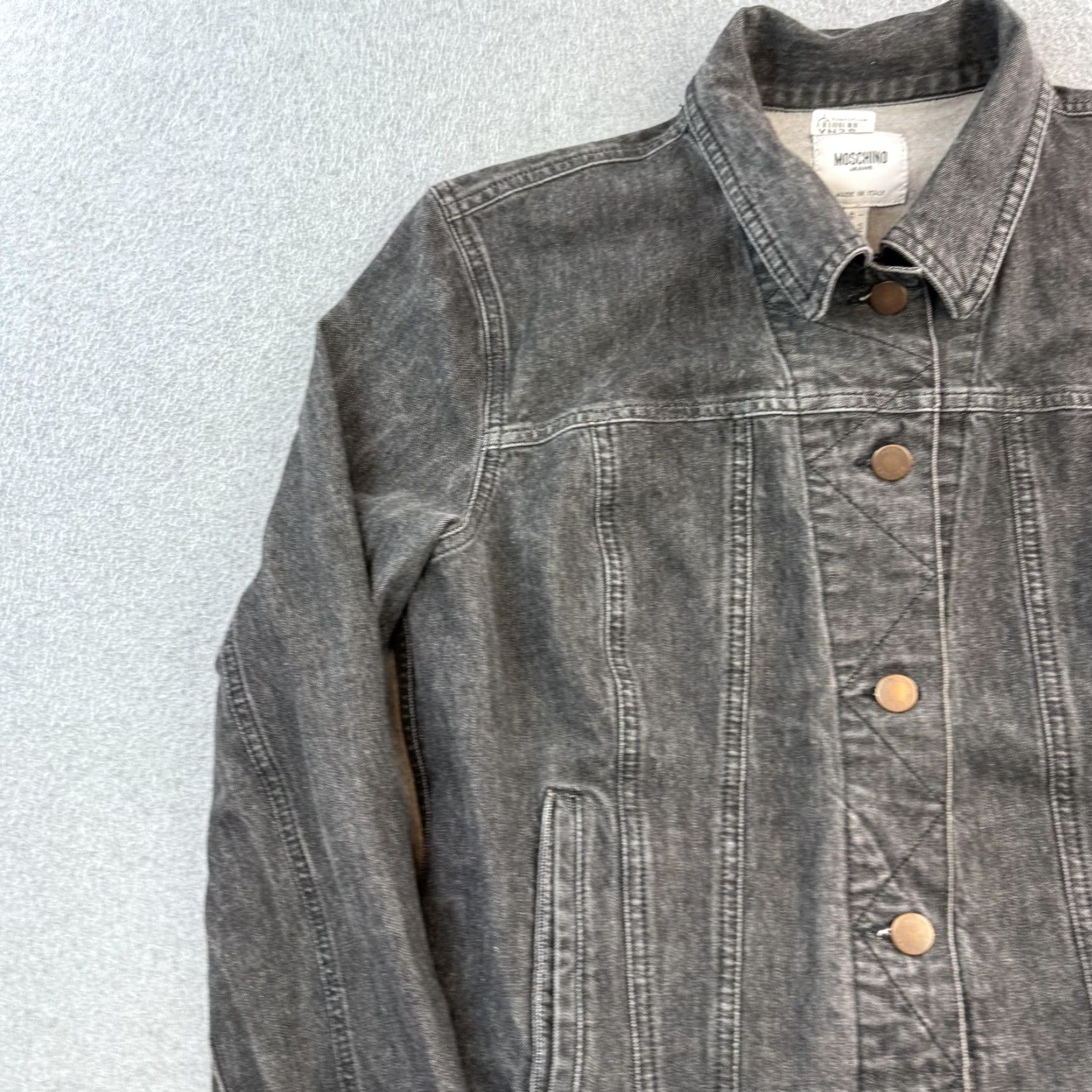 Moschino VINTAGE Moschino Jeans Jacket Womens M Black Denim Button Up Made Italy Jacket Womens M Black Denim Button Up Made Italy Size 32" / US 10 / IT 46 - 7 Thumbnail