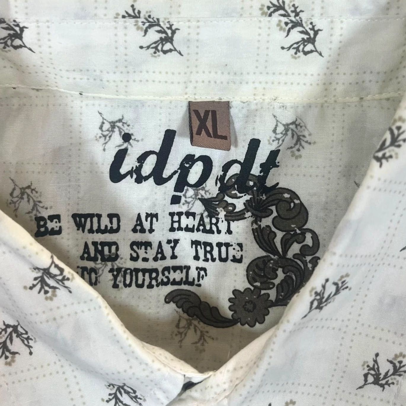 Vintage IDPDT Cowboy Western Patterned Popper White Long Sleeve Shirt XL Large Size US XL / EU 56 / 4 - 4 Thumbnail