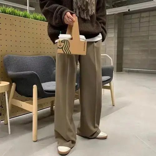 Japanese Brand × Vintage Beige Baggy Straight Leg Pants Size US 28 / EU 44 - 2 Thumbnail
