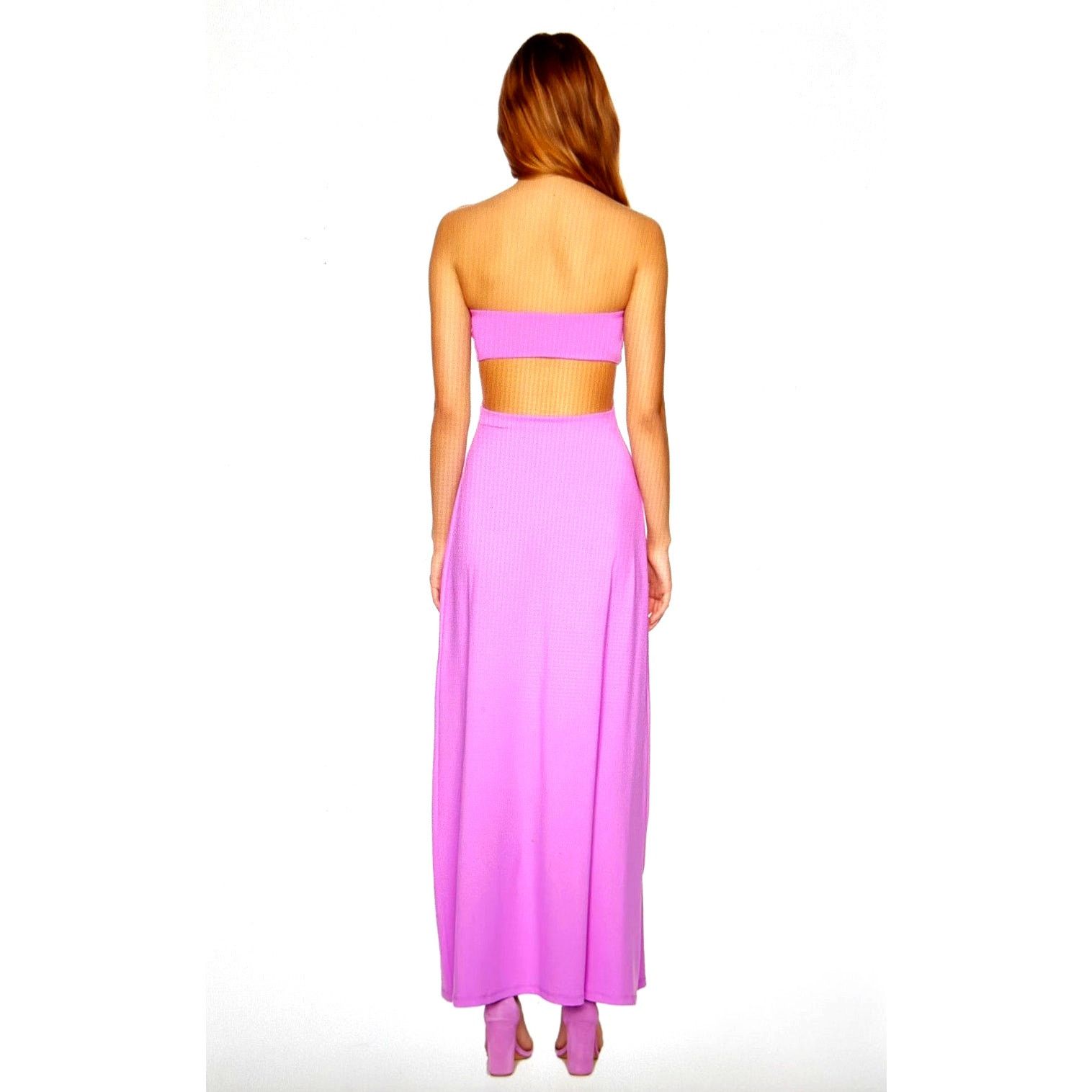 Susana Monaco Susana Monaco Strapless Cut Out Back Maxi Dress Snapdragon L Size L / US 10 / IT 46 - 6 Thumbnail
