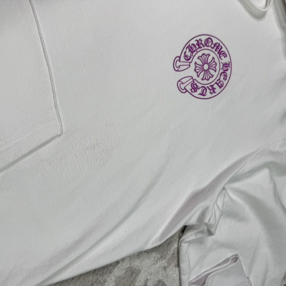 Chrome Hearts Purple glitter online exclusive horseshoe pullover hoodie Size US XXL / EU 58 / 5 - 16 Thumbnail