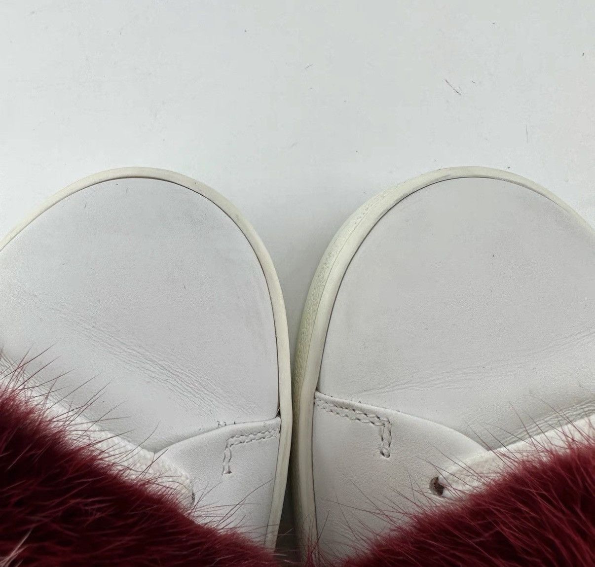 Louis Vuitton Louis Vuitton Block Mink Fur White Sneakers K12 Size US 7 / IT 37 - 8 Thumbnail