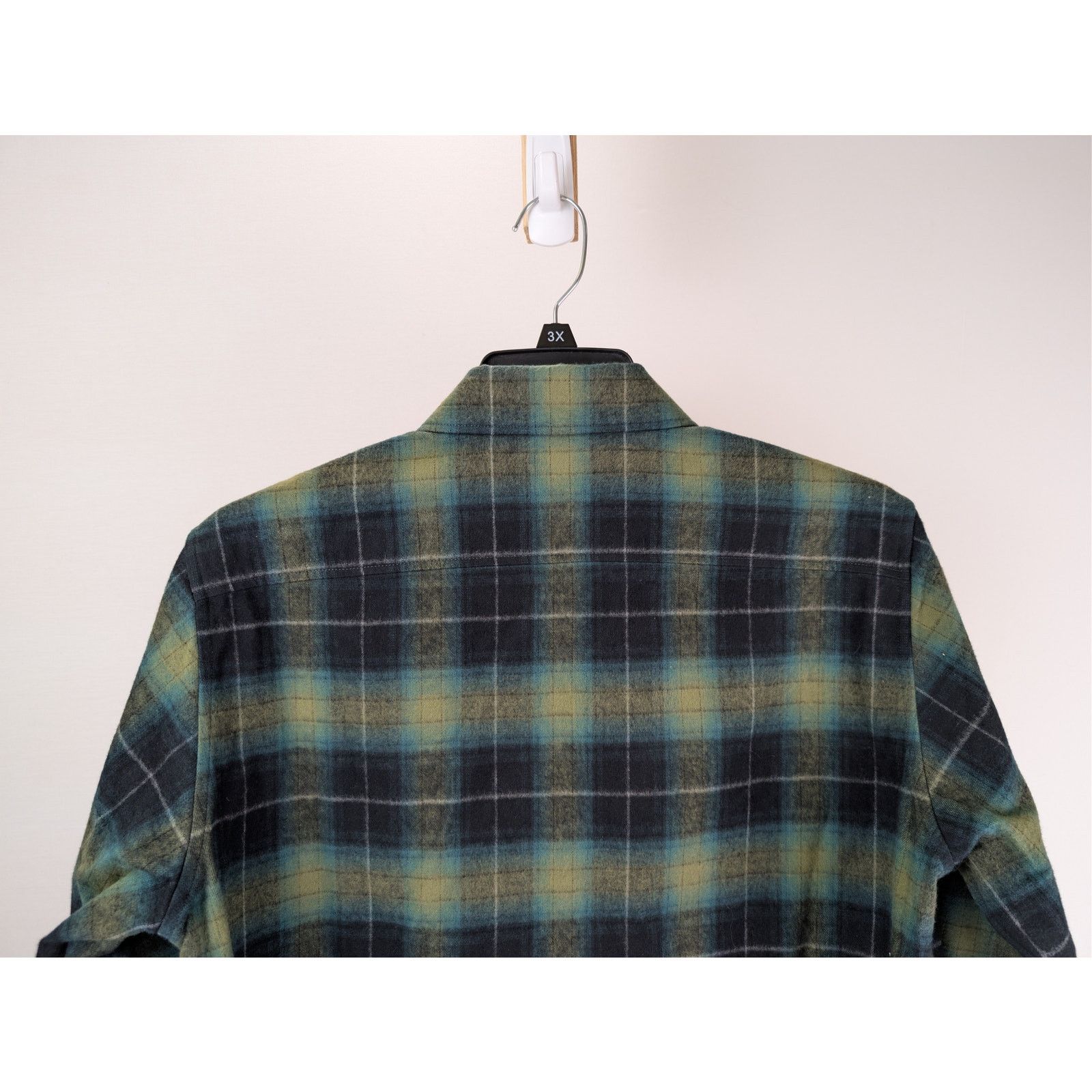 Saint Laurent Paris o1rshd1 Check Print Checked Cotton-Flannel Shirt Black/Green Size US L / EU 52-54 / 3 - 11 Thumbnail