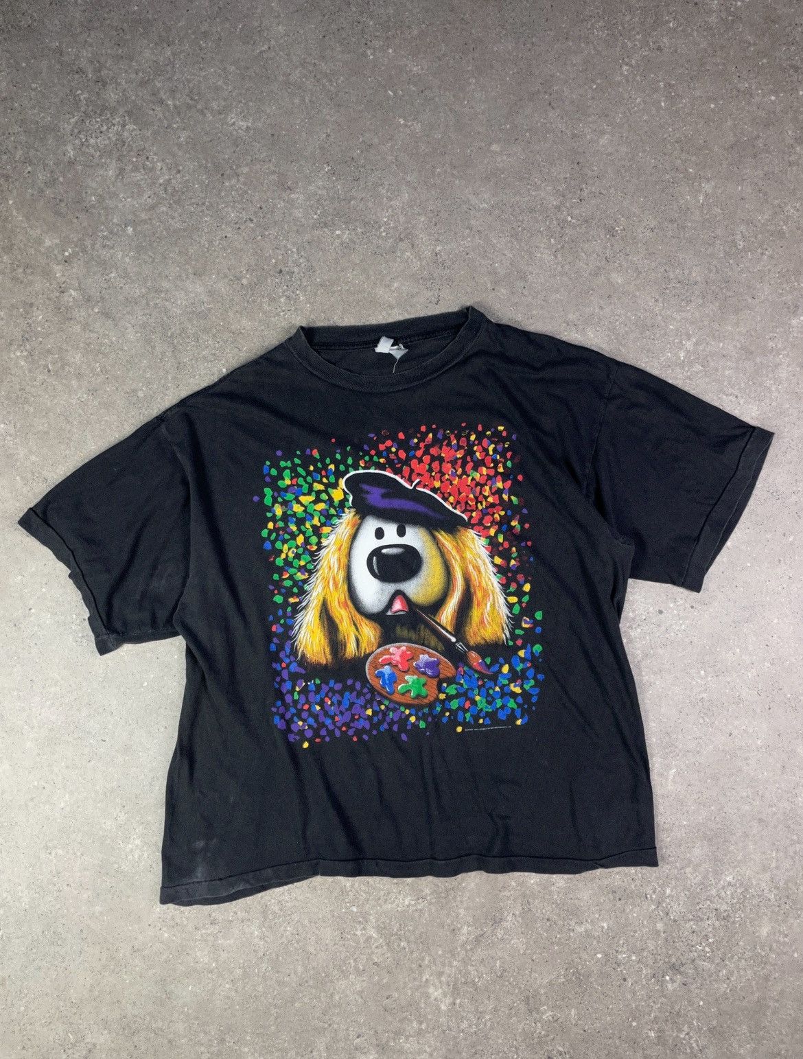 Vintage Vintage 1991 Art Danot Dog Acid Painter BBC 90s T Shirt Size US L / EU 52-54 / 3 - 1 Thumbnail
