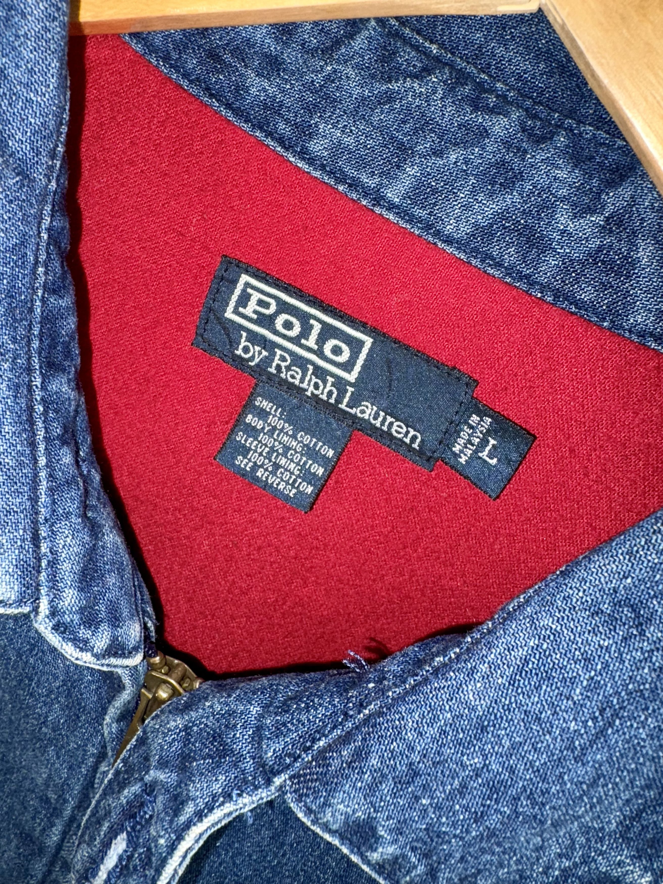 Polo Ralph Lauren Vintage Polo Ralph Lauren 80s Denim Heavy Jacket Size US L / EU 52-54 / 3 - 3 Thumbnail
