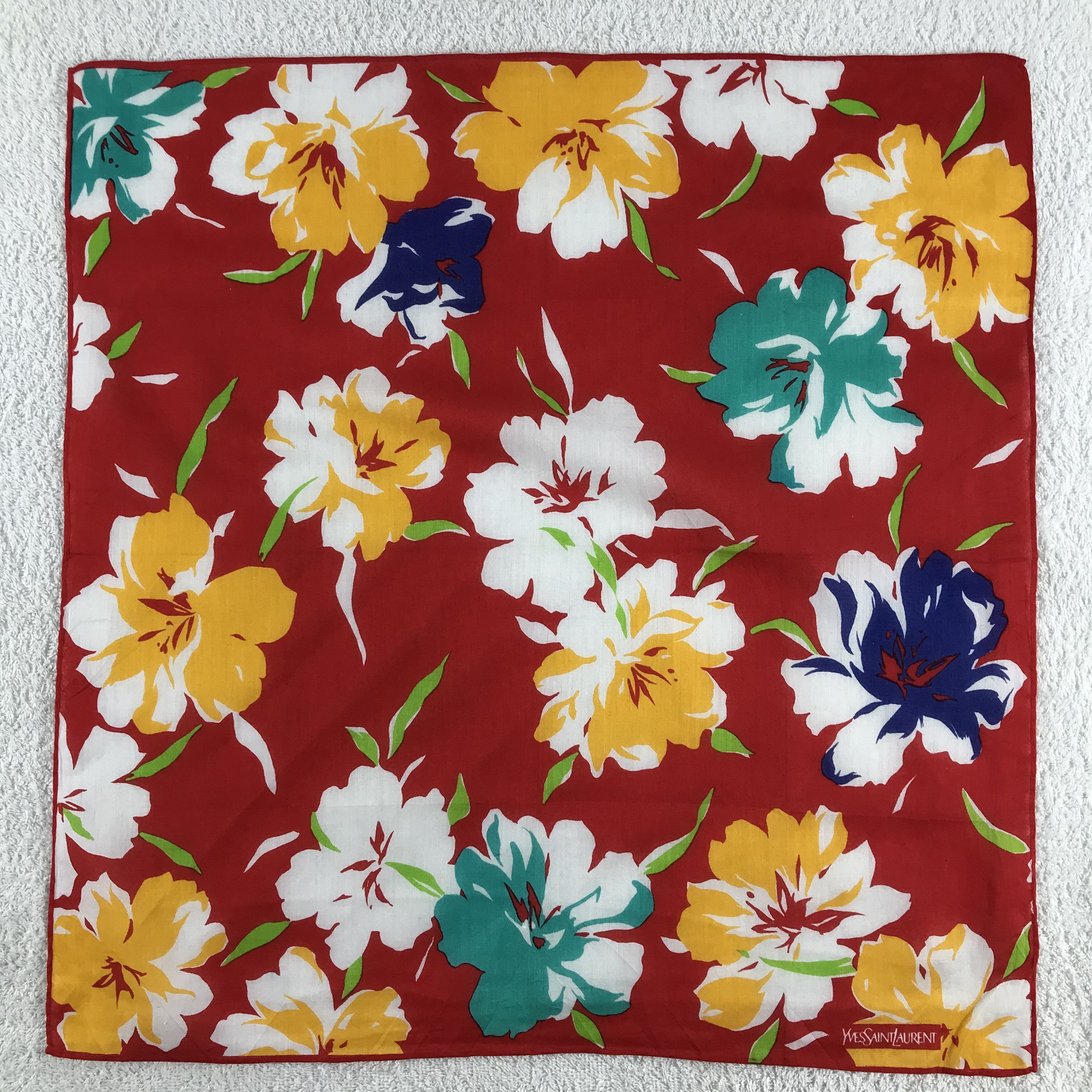 Vintage × Yves Saint Laurent Yves Saint Laurent Bandana / Handkerchief /Neckerchief -S165 Size ONE SIZE - 1 Thumbnail