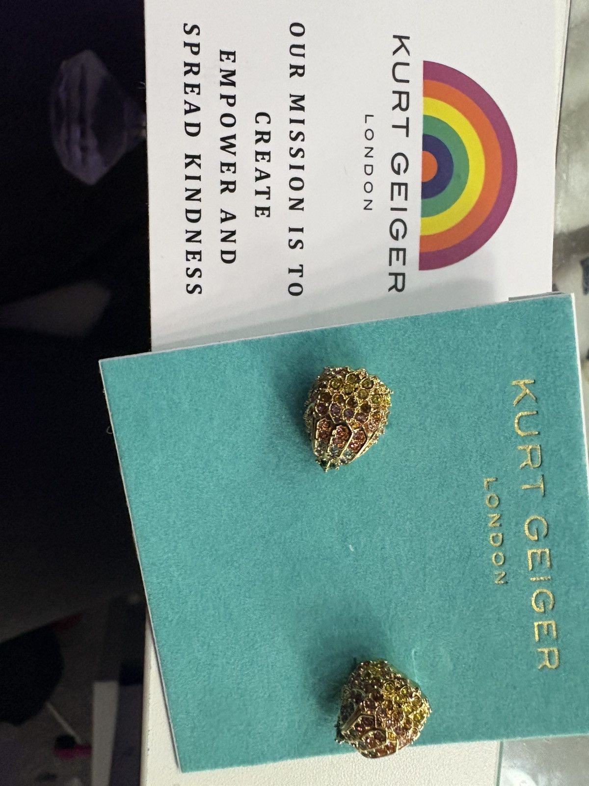 Kurt Geiger Gold multicolor kurt gieger earrings Size ONE SIZE - 5 Thumbnail