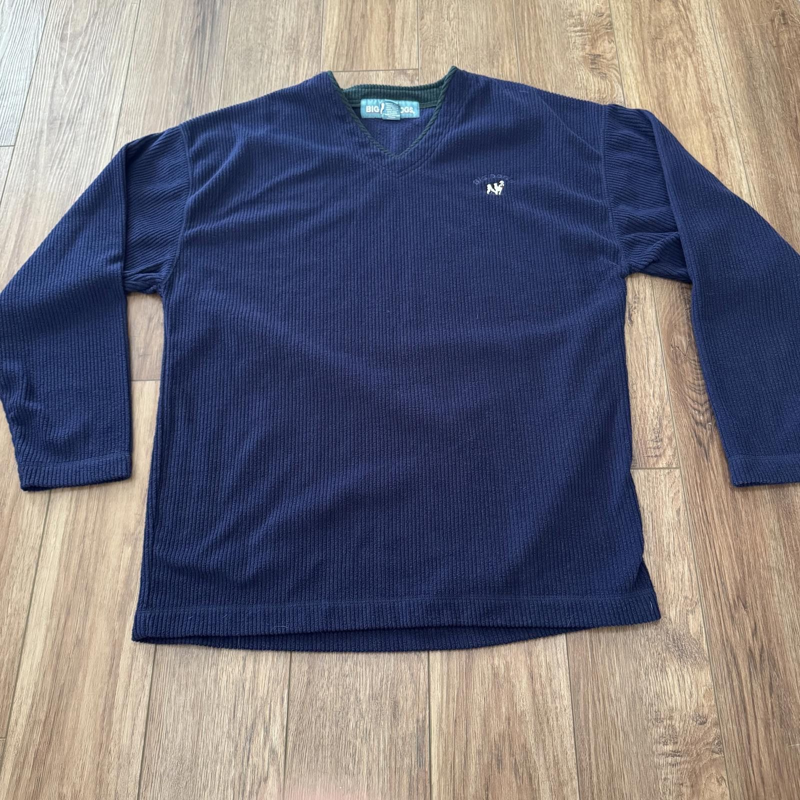 Big Dogs Vintage Big Dogs Fleece Knit V Neck 90s Y2K Size US L / EU 52-54 / 3 - 1 Thumbnail