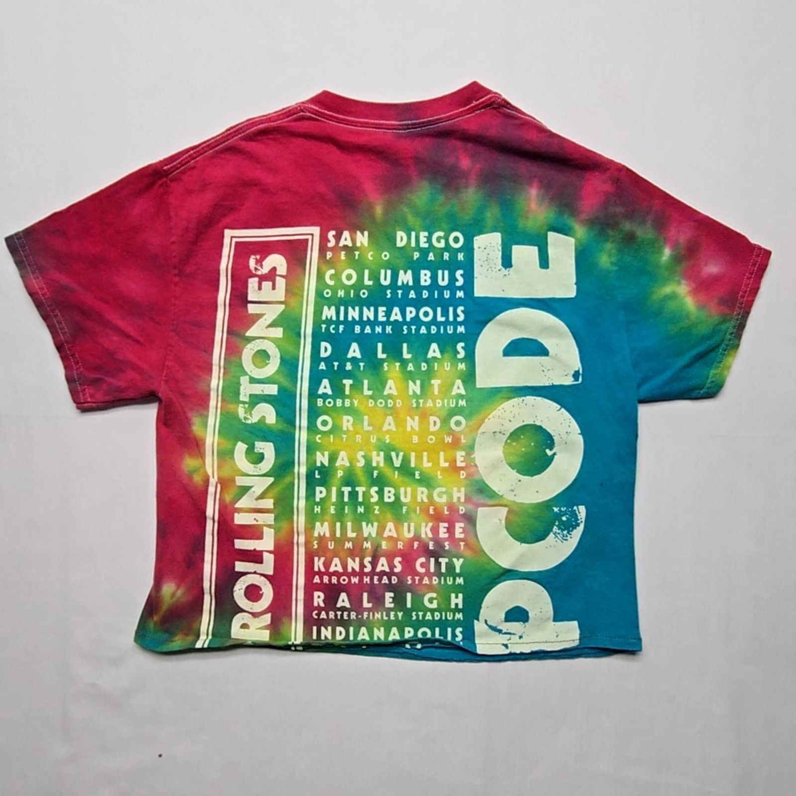 Other Rolling Stones Zip Code Tour Tie Dye Cropped Small Rock Tee Size S / US 4 / IT 40 - 4 Thumbnail