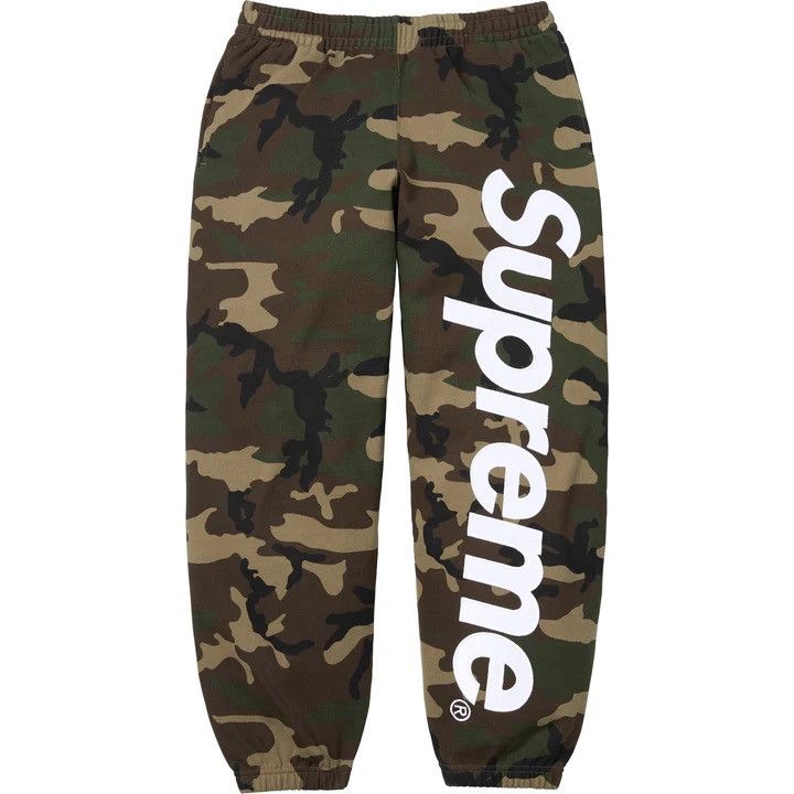 Supreme Satin Appliqué Sweatpant Camo Size US 32 / EU 48 - 1 Thumbnail
