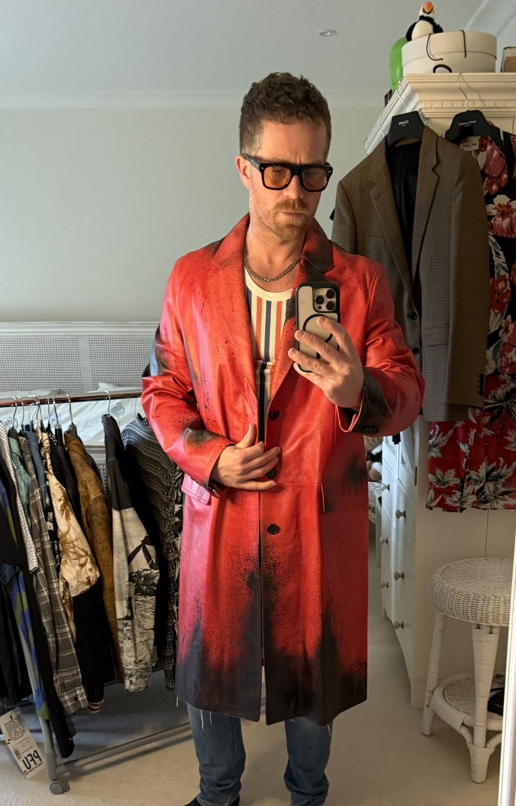 Calvin Klein 205W39NYC Holy Grail FW18 Calvin Klein 205w39nyc leather tench jacket Size US L / EU 52-54 / 3 - 2 Thumbnail