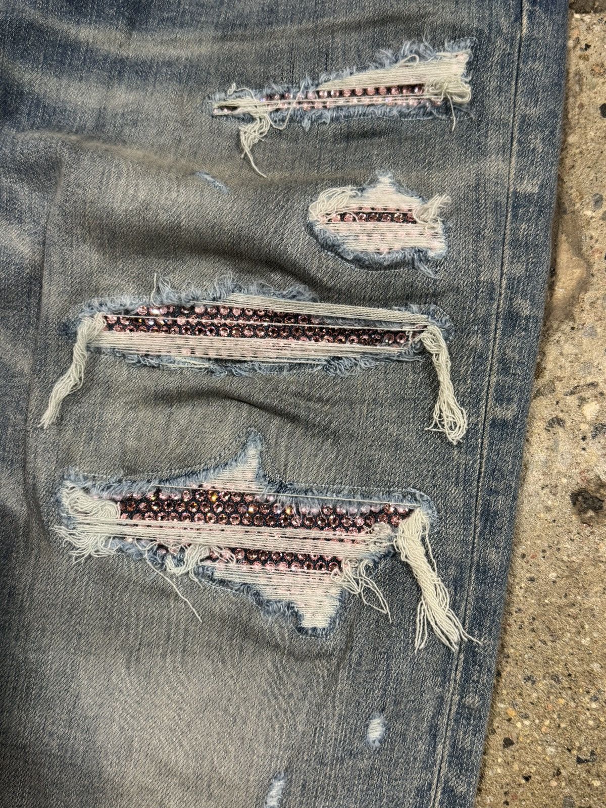 Amiri Amiri Crystal Thrasher Clay Indigo Jeans NEW 2800$ Size US 33 - 5 Thumbnail