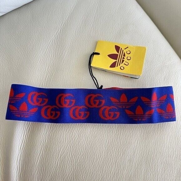 Gucci NWT Authentic Adidas X GUCCI GG Trefoil Print Stretch Headba Size ONE SIZE - 2 Thumbnail