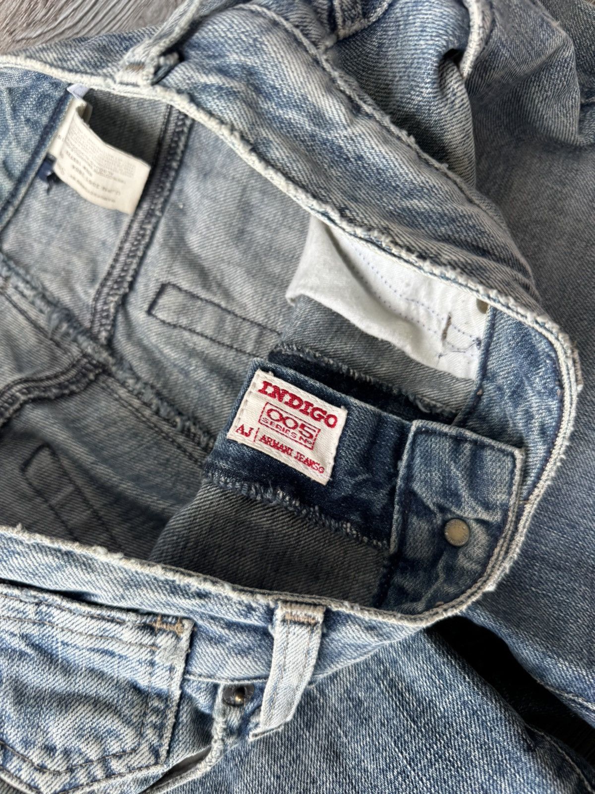 Armani Vintage Armani Jeans Y2k Bootcut Distressed Womens Jeans Size 27" / US 4 / IT 40 - 15 Thumbnail