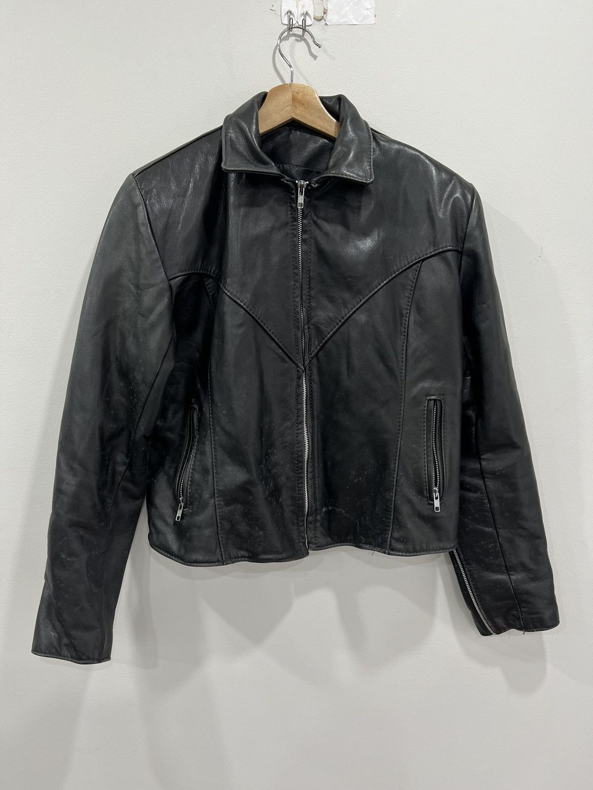 Vintage Vintage Womens Gypsy Leather Jacket Coat Zip mototcycle bike Size XL / US 12-14 / IT 48-50 - 1 Thumbnail