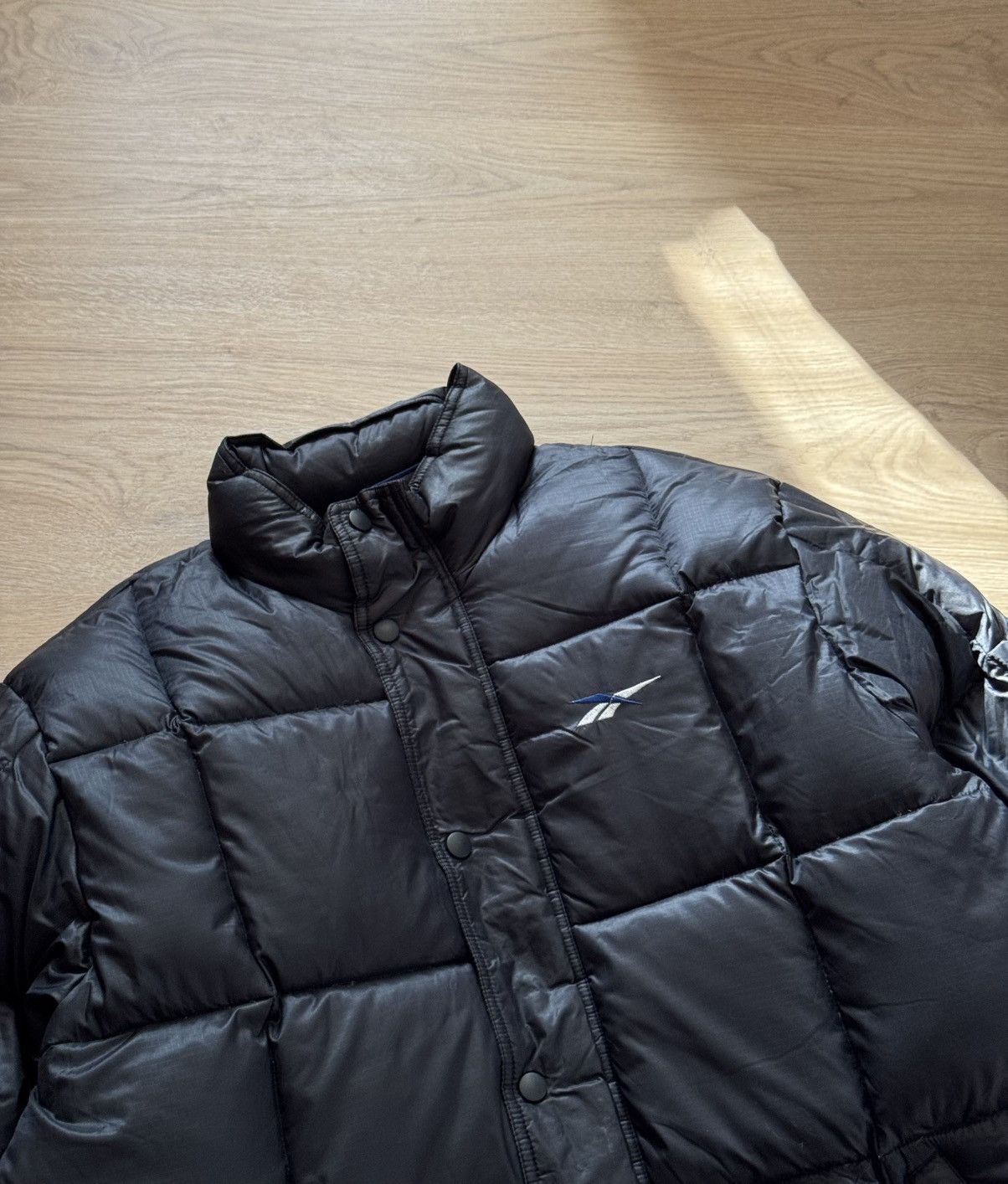 Reebok Vintage 90-00’s Reebok y2k Black Down Puffer Jacket Size US XL / EU 56 / 4 - 2 Thumbnail