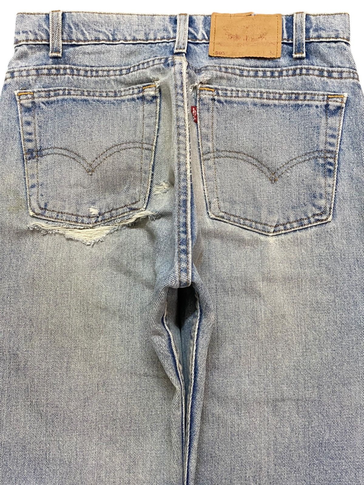 Levi's Vintage Clothing Levis 505 90s Faded Wash Grunge Distressed Loose Jeans Size US 30 / EU 46 - 4 Thumbnail