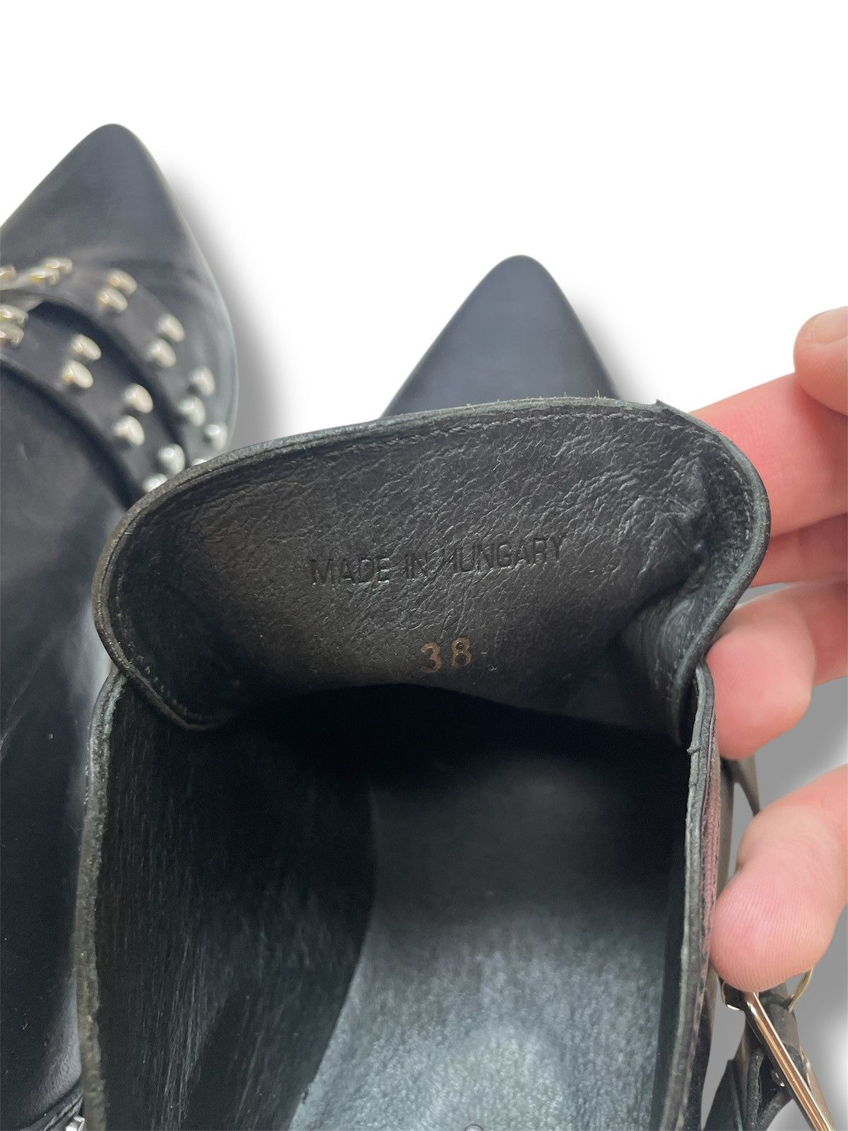 Diesel Black Gold NEW! Diesel Black Gold Womens Leather Studded Biker Loafers Size US 8 / IT 38 - 9 Thumbnail