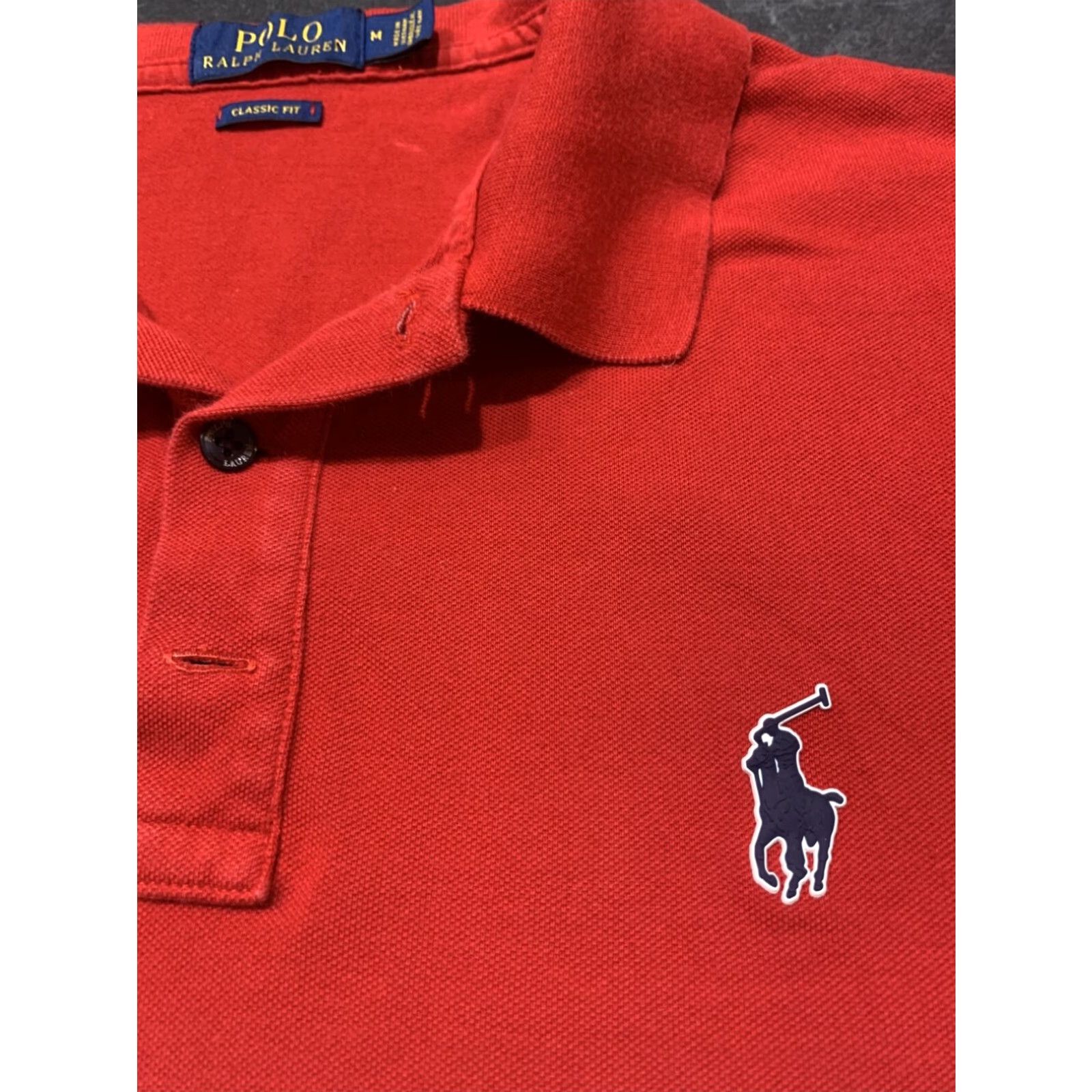 Polo Ralph Lauren VINTAGE POLO RALPH LAUREN Small Pony Spell Out Striped Polo Shirt 2010s Mens Medium Navy Blue White Red Size US M / EU 48-50 / 2 - 1 Thumbnail