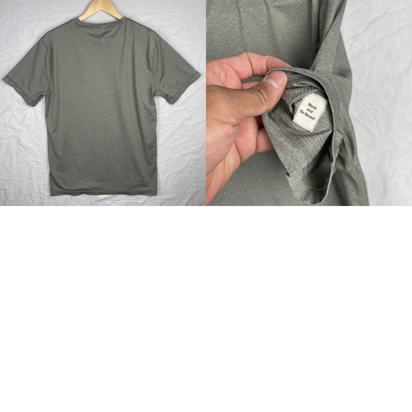 Vuori Vuori Shirt Mens Large Gray Heather Performance Pocket Tee Athletic Gym Stretch Size US L / EU 52-54 / 3 - 8 Thumbnail
