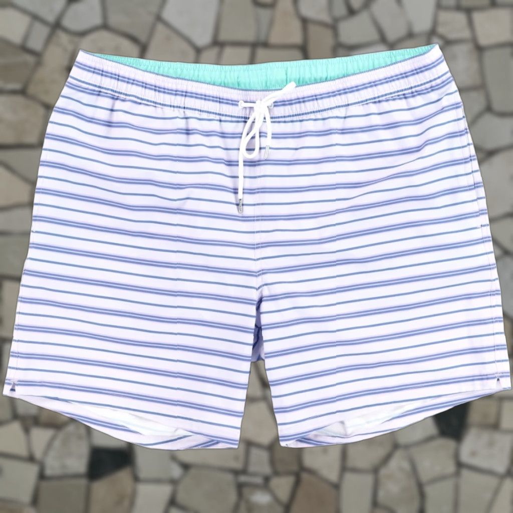 Bonobos Bonobos Swimming Shorts Shirt Men XL Purple Striped High Stretch Polyester Woven Activewear Shorts Size US 36 / EU 52 - 1 Thumbnail