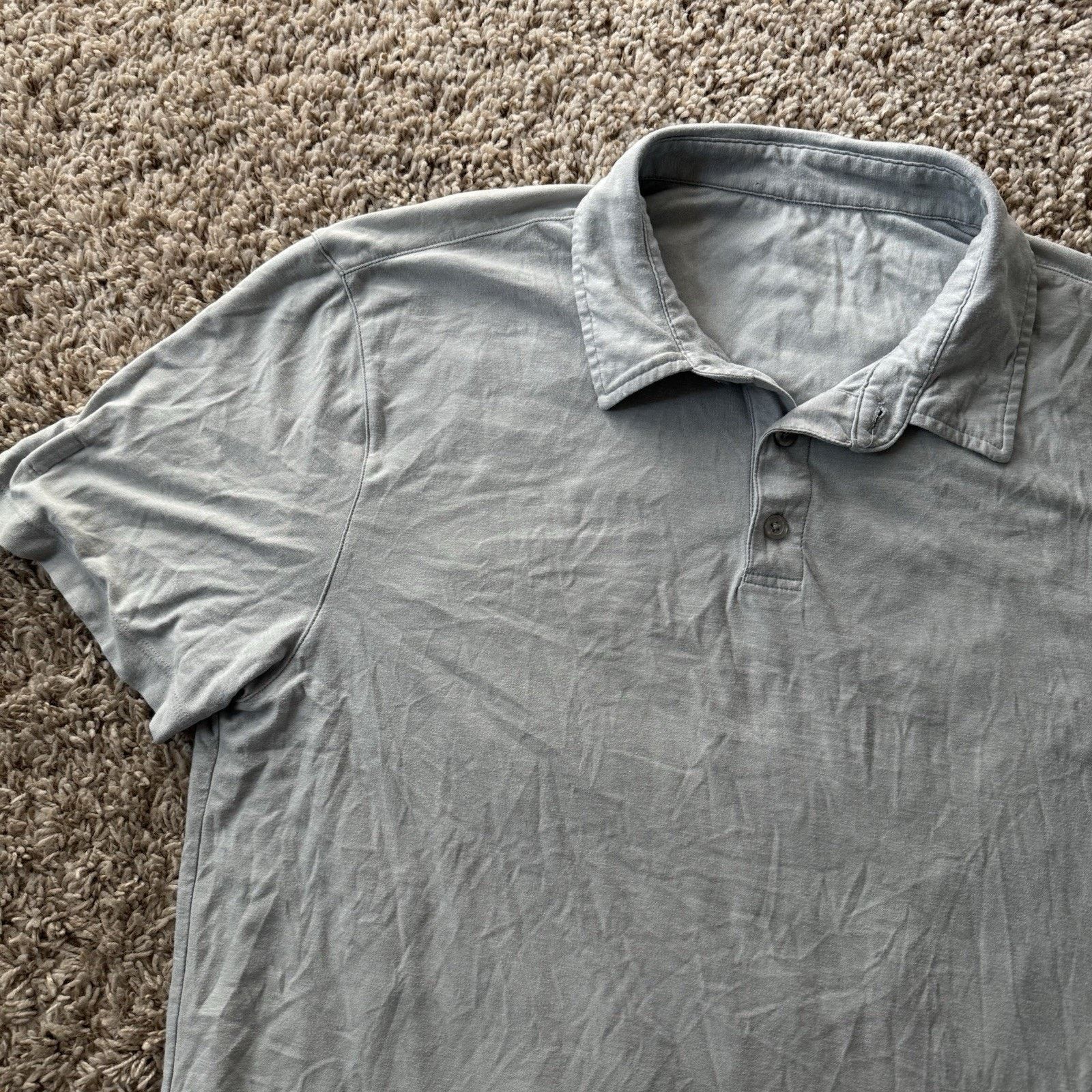Vuori Vuori Strato Tech Polo Athletic Shirt Light Grey Blue Size M Size US M / EU 48-50 / 2 - 3 Thumbnail