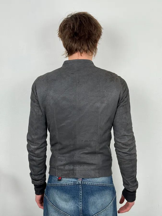 Rick Owens Rick Owens Grey Avant-Garde Leather Jacket Size US S / EU 44-46 / 1 - 4 Thumbnail