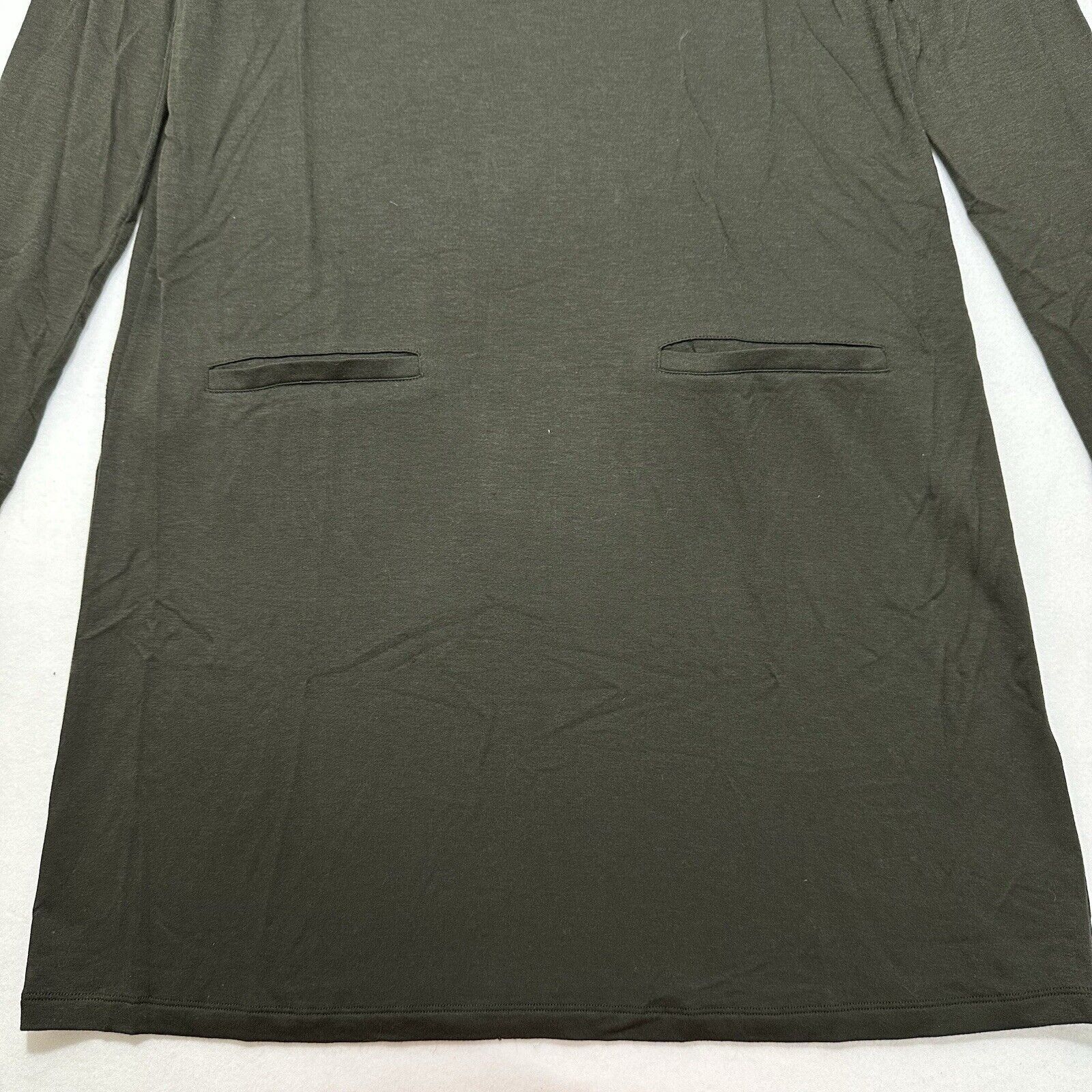 Eileen Fisher Eileen Fisher Medium Dark Green Round Neck Tunic Dress Size M / US 6-8 / IT 42-44 - 8 Thumbnail