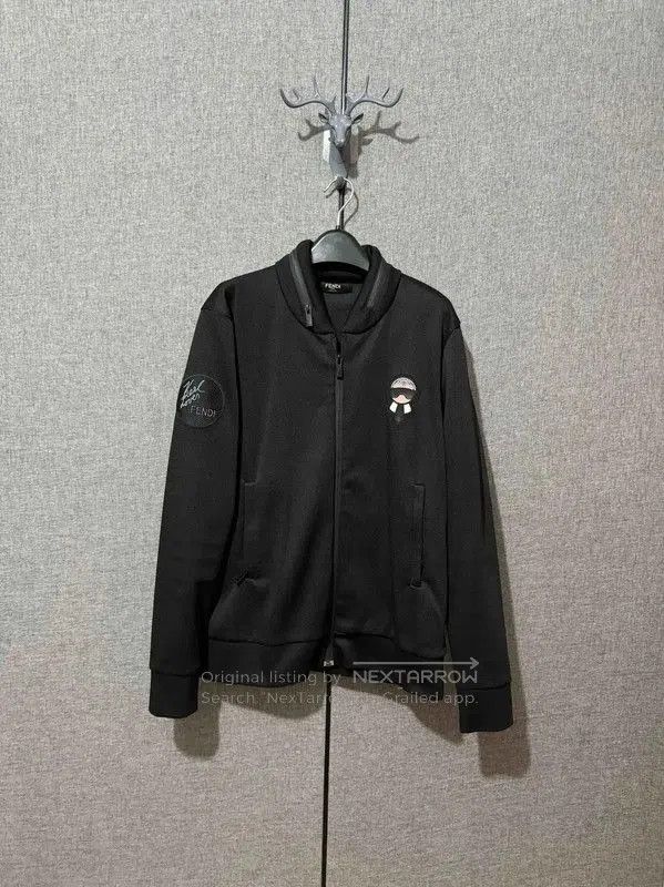 Fendi Fendi Black Logo Embroidered Men's Jacket . Size US S / EU 44-46 / 1 - 1 Thumbnail