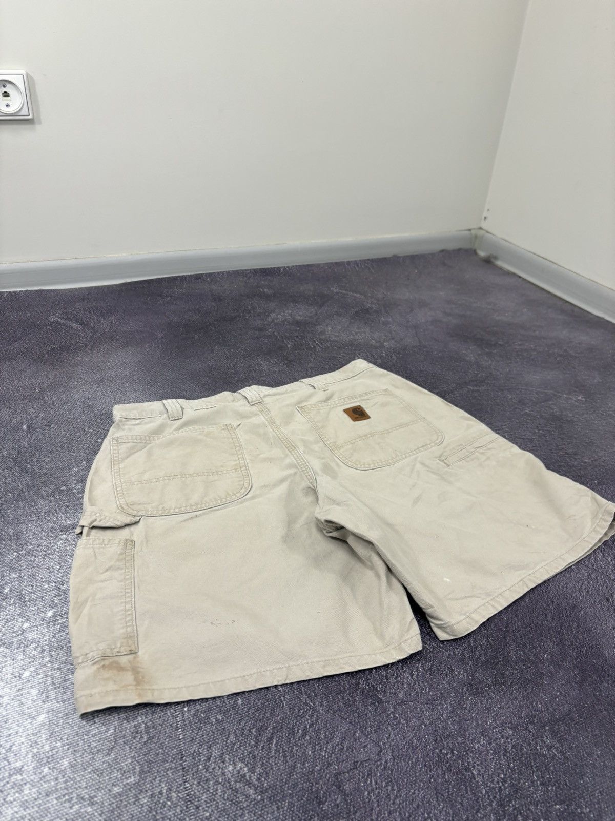 Carhartt Vintage Carhartt Y2K Cream Work Hype Shorts Size US 34 / EU 50 - 4 Thumbnail