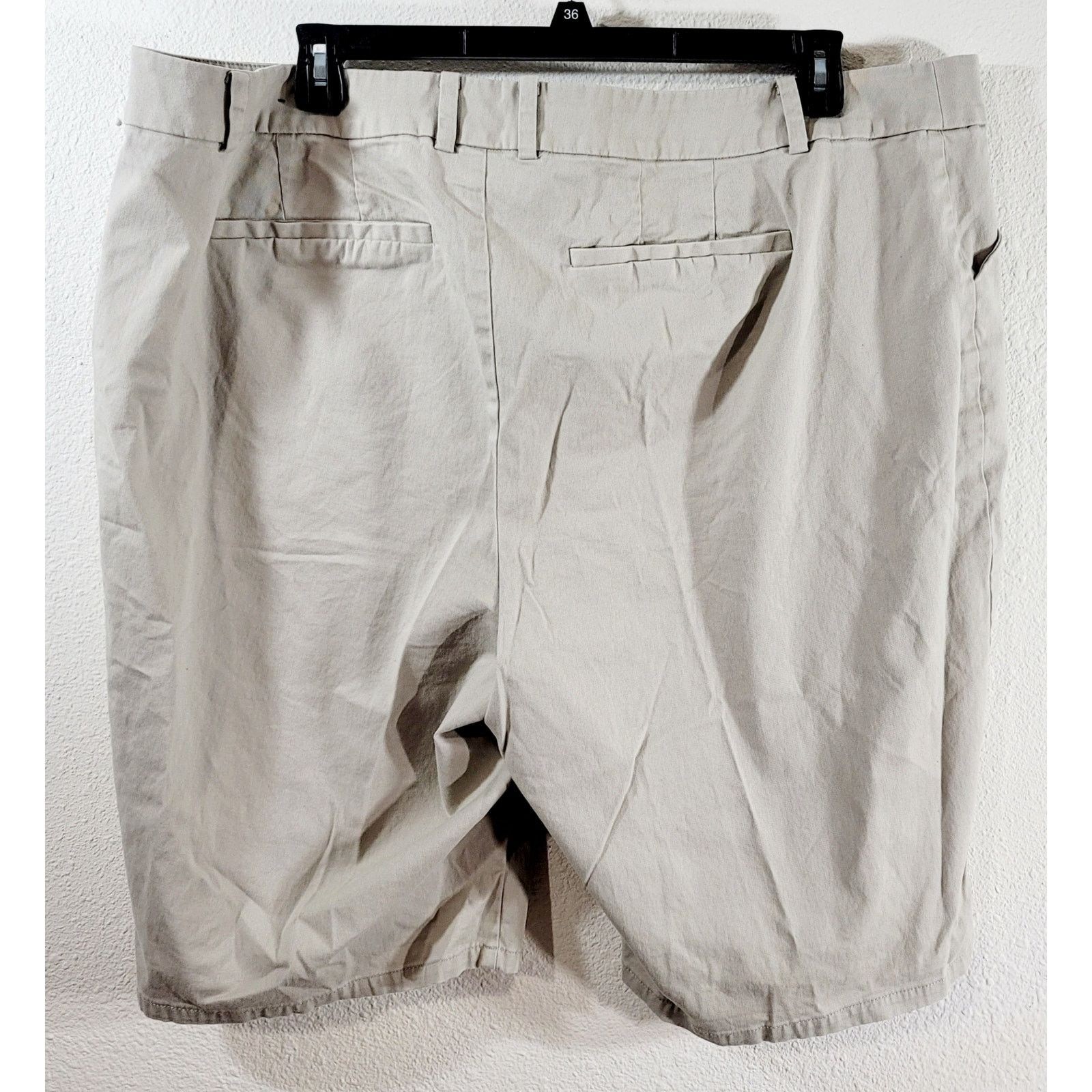 Other Lane Bryant Tan Beige Flat Front Chino Shorts 22 Lightweight Size 42" / US 20 - 3 Thumbnail