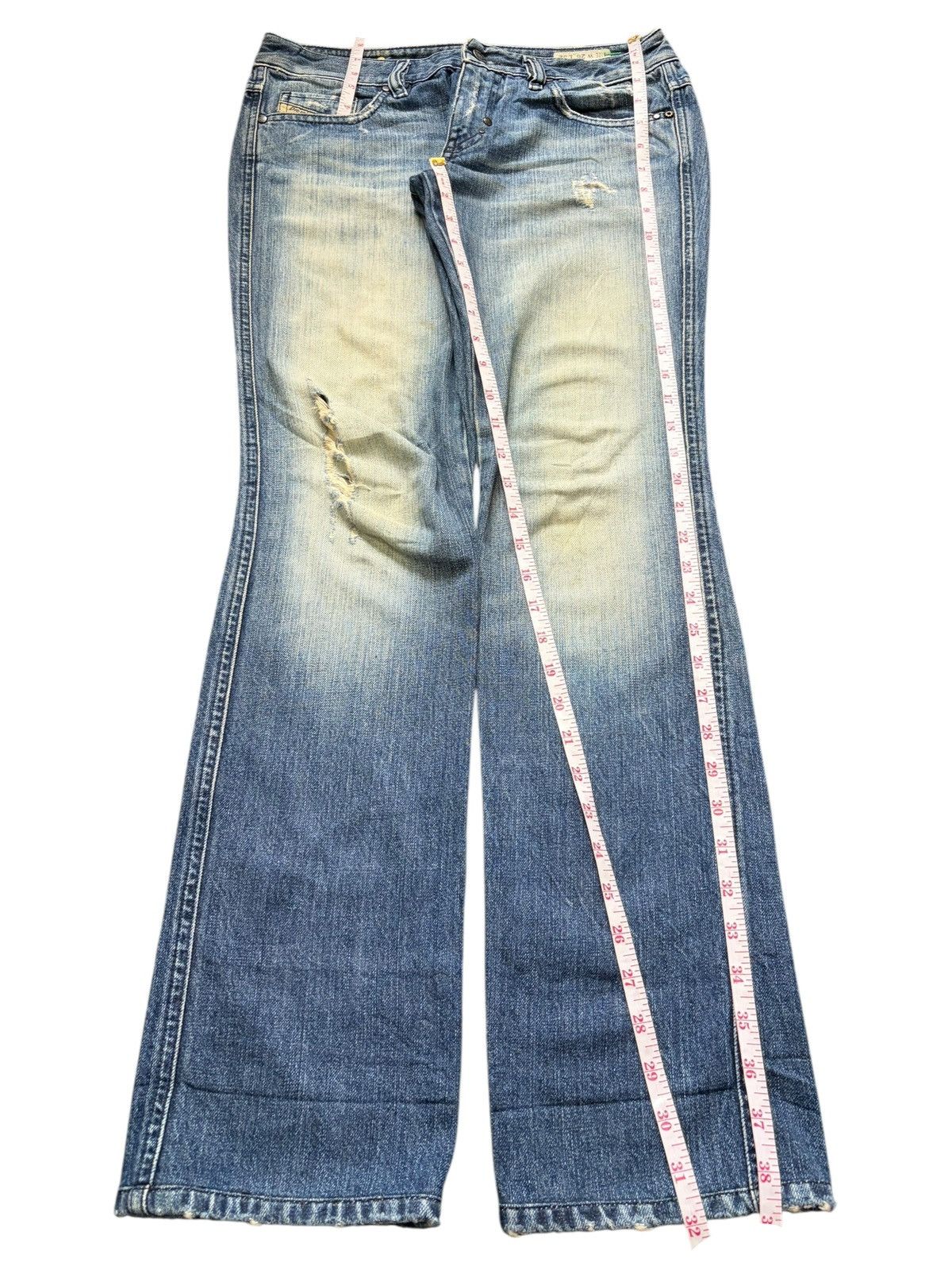Diesel Vintage Italy Diesel Lhela Mud Wash Distressed Jeans Size 30" / US 8 / IT 44 - 7 Thumbnail