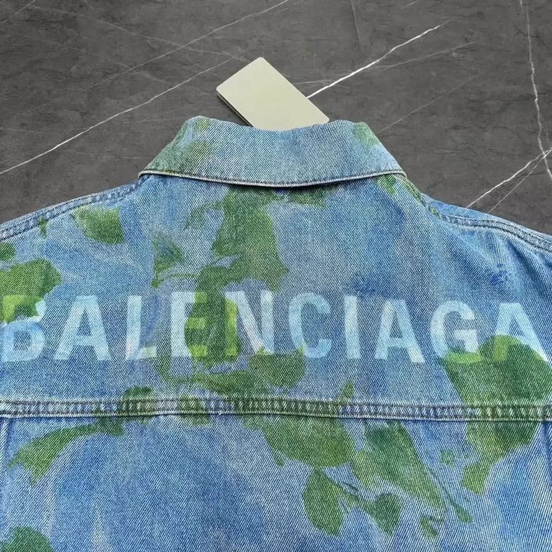 Balenciaga Balenciaga size 36 Moss print denim jacket Size US S / EU 44-46 / 1 - 4 Thumbnail