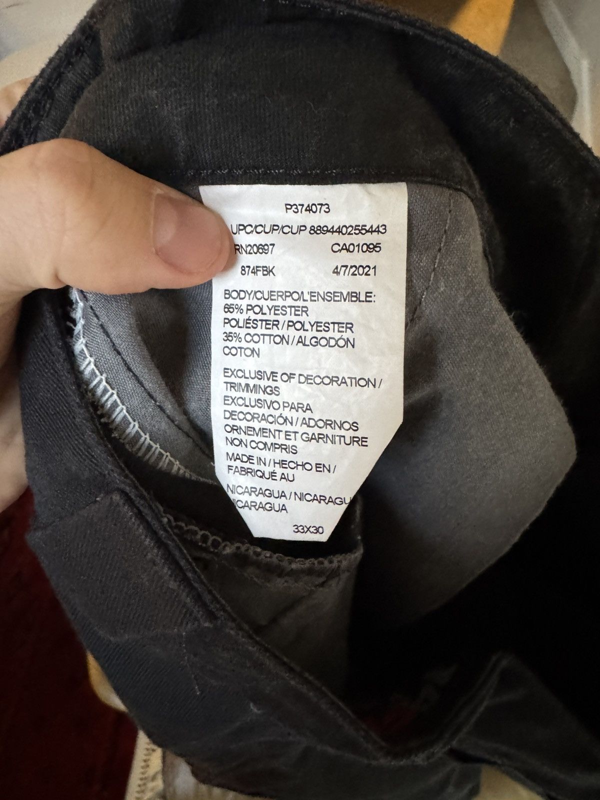 Dickies Dickies Black straight leg chino trousers Size US 33 - 4 Thumbnail