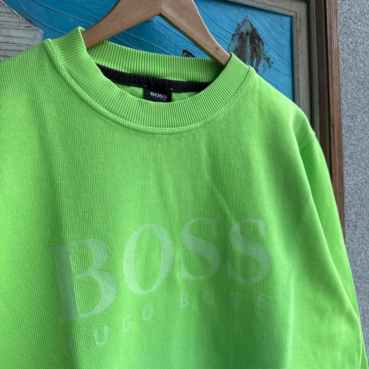 Hugo Boss Hugo Boss Crewneck Sweatshirt Neon Yellow Logo Size US M / EU 48-50 / 2 - 4 Thumbnail