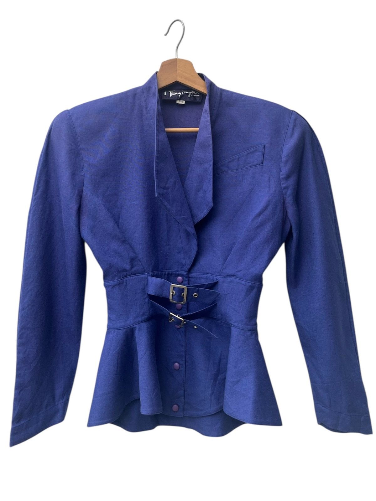 Thierry Mugler Thierry Mugler Buckles Waist Peplum Silhouette Jacket Size XS / US 0-2 / IT 36-38 - 4 Thumbnail