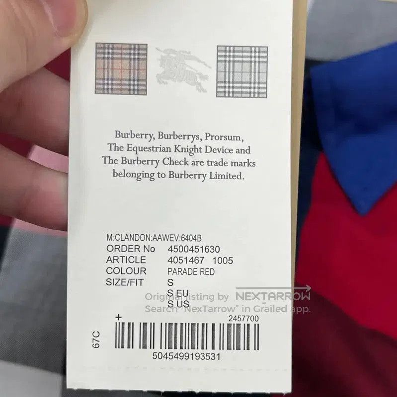 Burberry Burberry Red Cotton Check Long Sleeve Shirt. Size US S / EU 44-46 / 1 - 7 Thumbnail
