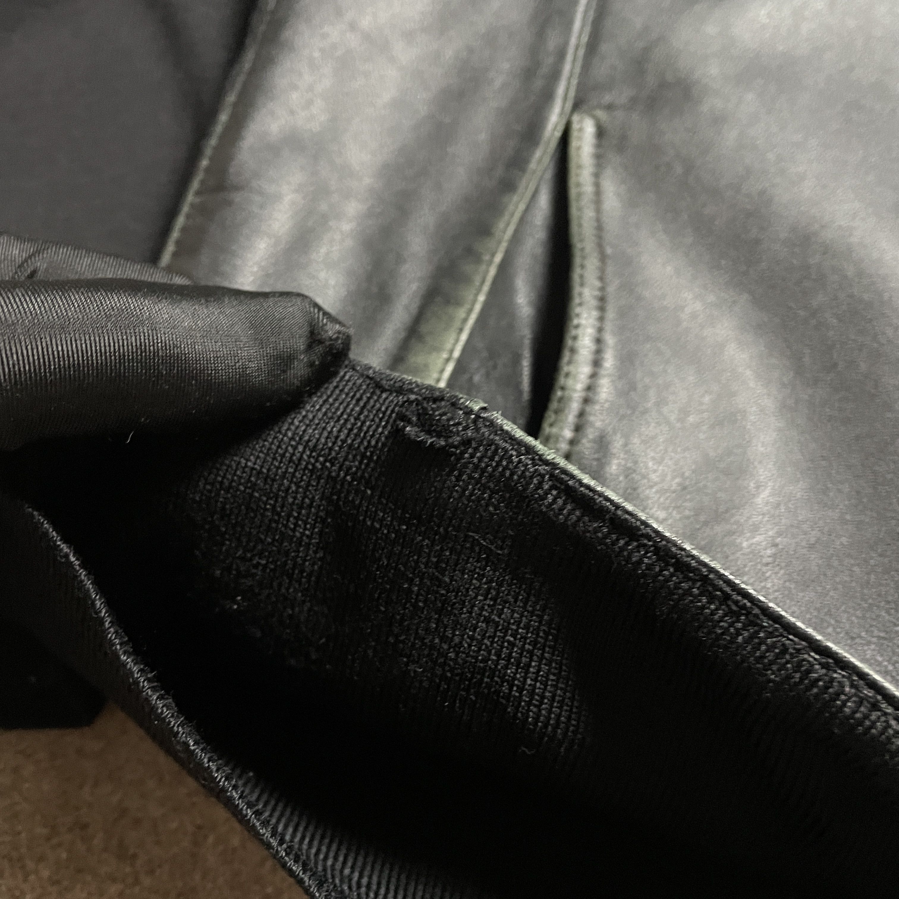 Prada 🚩 PRADA Red Tab Vintage 90s Leather Jacket Black Men Bomber Size US L / EU 52-54 / 3 - 8 Thumbnail