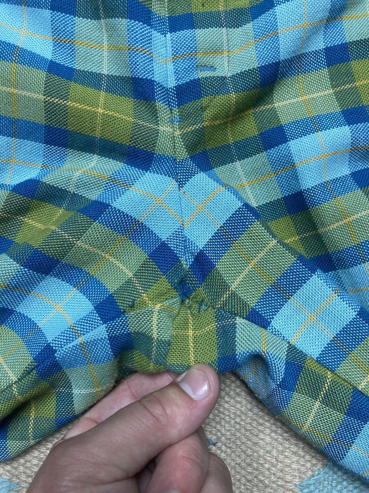 Vintage 60s 70s knit dress pants plaid checkered disco men’s 31x27 Size US 31 - 5 Thumbnail