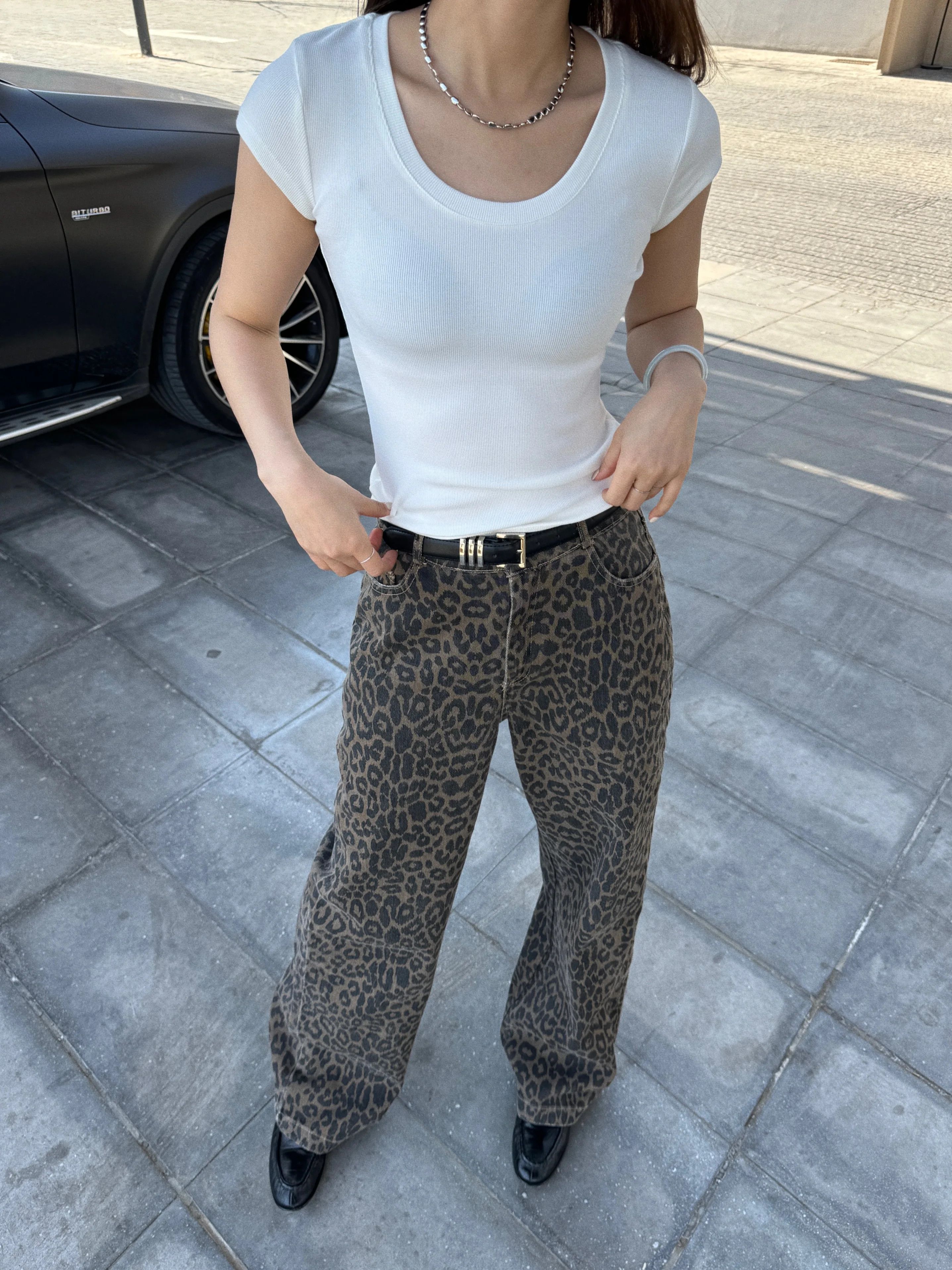 Japanese Brand × Jean Retro Leopard Denim Pants Size 32" / US 10 / IT 46 - 6 Thumbnail