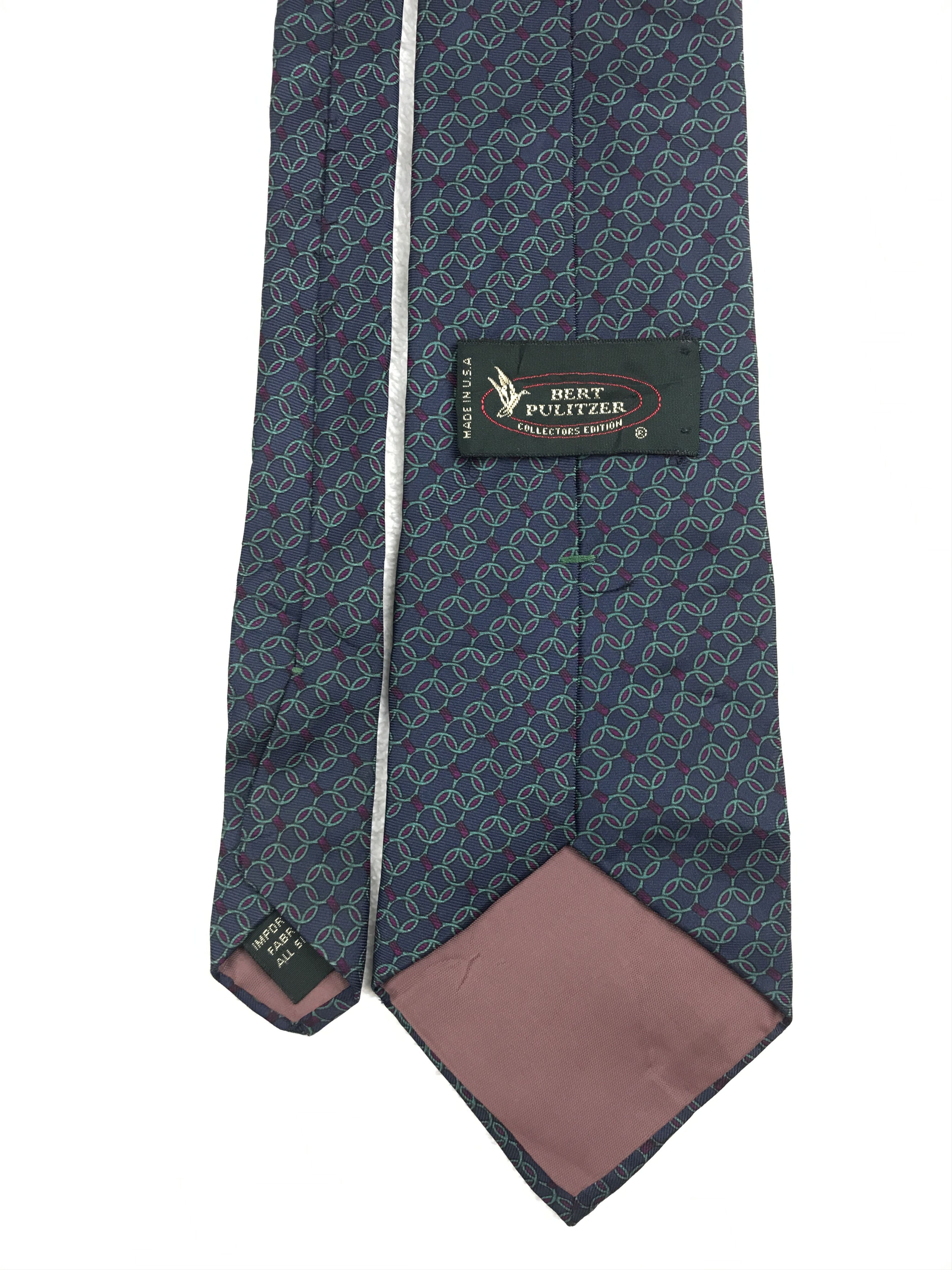 Designer × Vintage Vintage Bert Pulizter Silk Necktie Size ONE SIZE - 4 Thumbnail