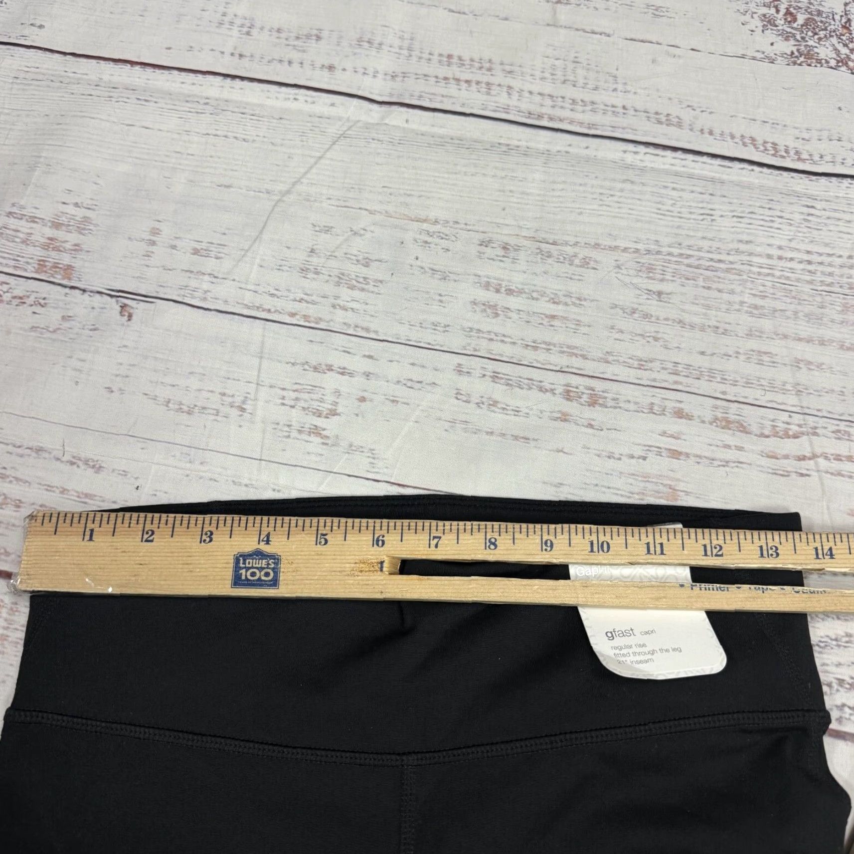 Gap Gap Fit Gfast Womens Black Capri Activewear Pants Pull On Running Training S NWT Size 28" / US 6 / IT 42 - 2 Thumbnail