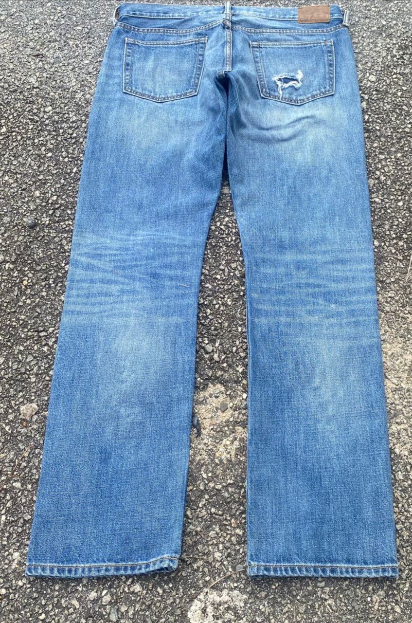 If Six Was Nine Vintage Gap 1969 Slim Distressed Denim Size US 33 - 2 Thumbnail