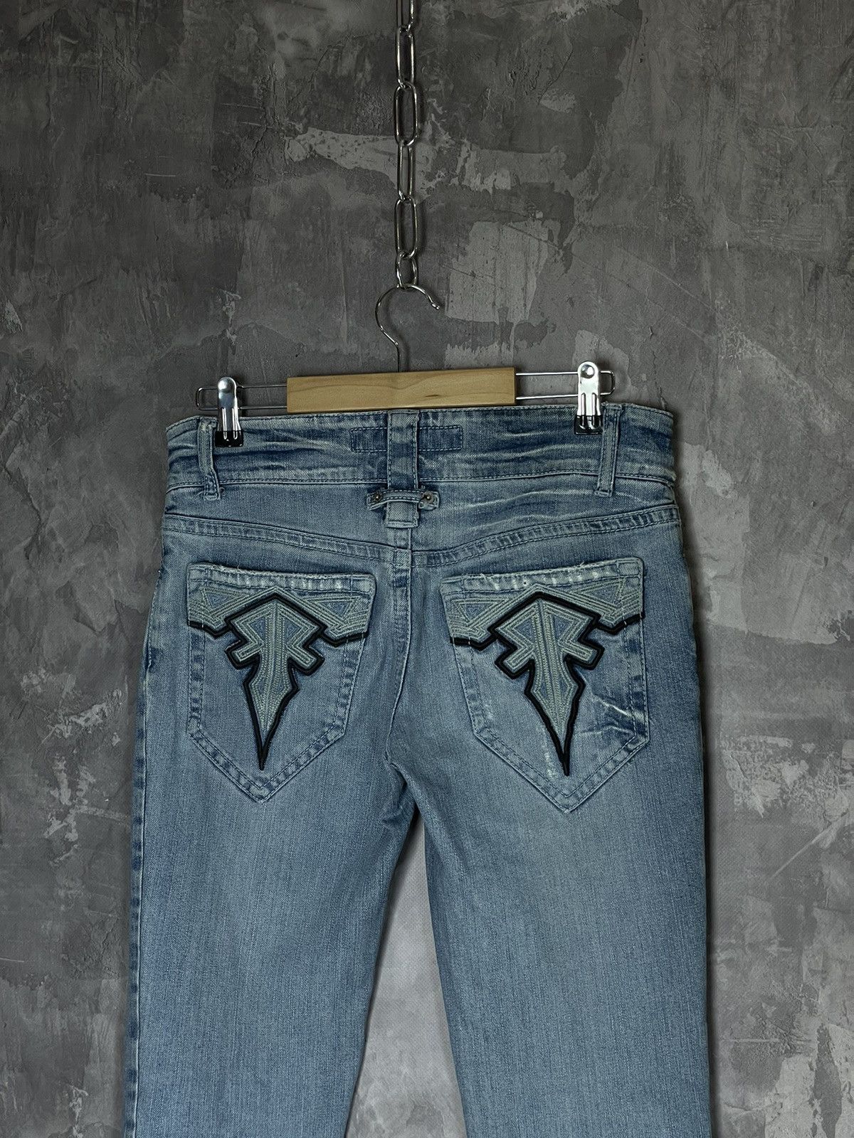 Japanese Brand × Richmond Denim Richmond Streetwear Y2K Embroidered Logo Denim Jeans Size US 27 - 8 Thumbnail