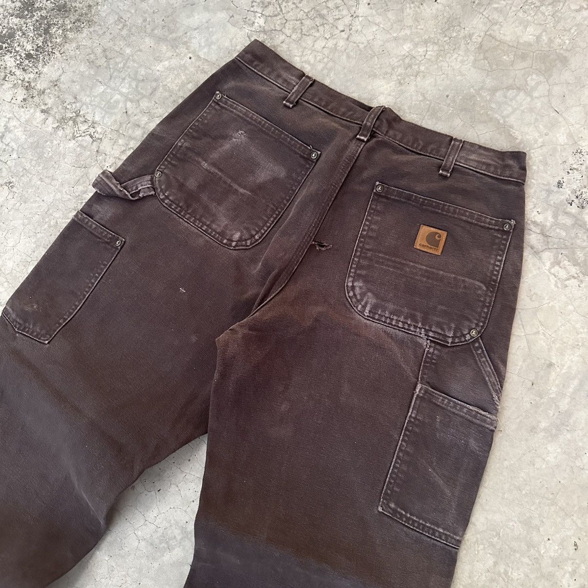 Carhartt (32x30) Crazy Vintage Y2K Distressed Carhartt Double Knee Size US 32 / EU 48 - 15 Thumbnail