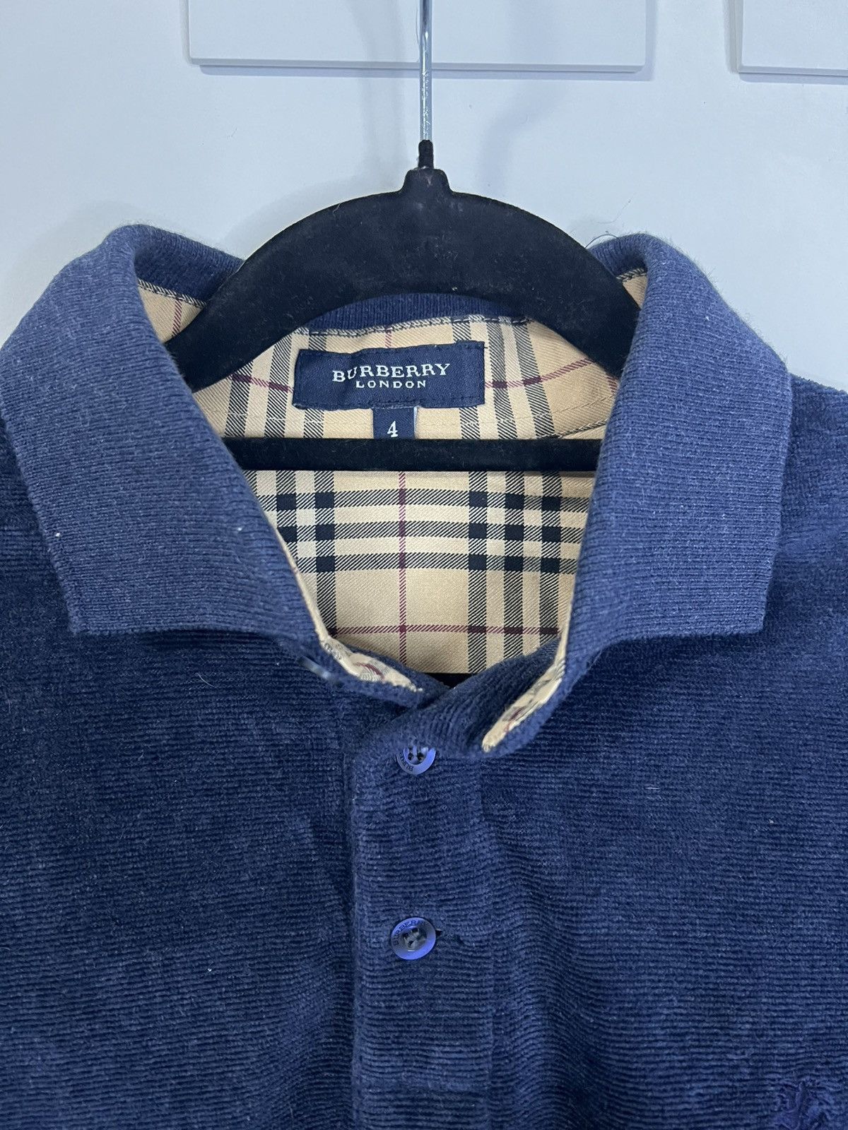 Burberry Burberry blue thick cotton polo shirt M Size US M / EU 48-50 / 2 - 2 Thumbnail