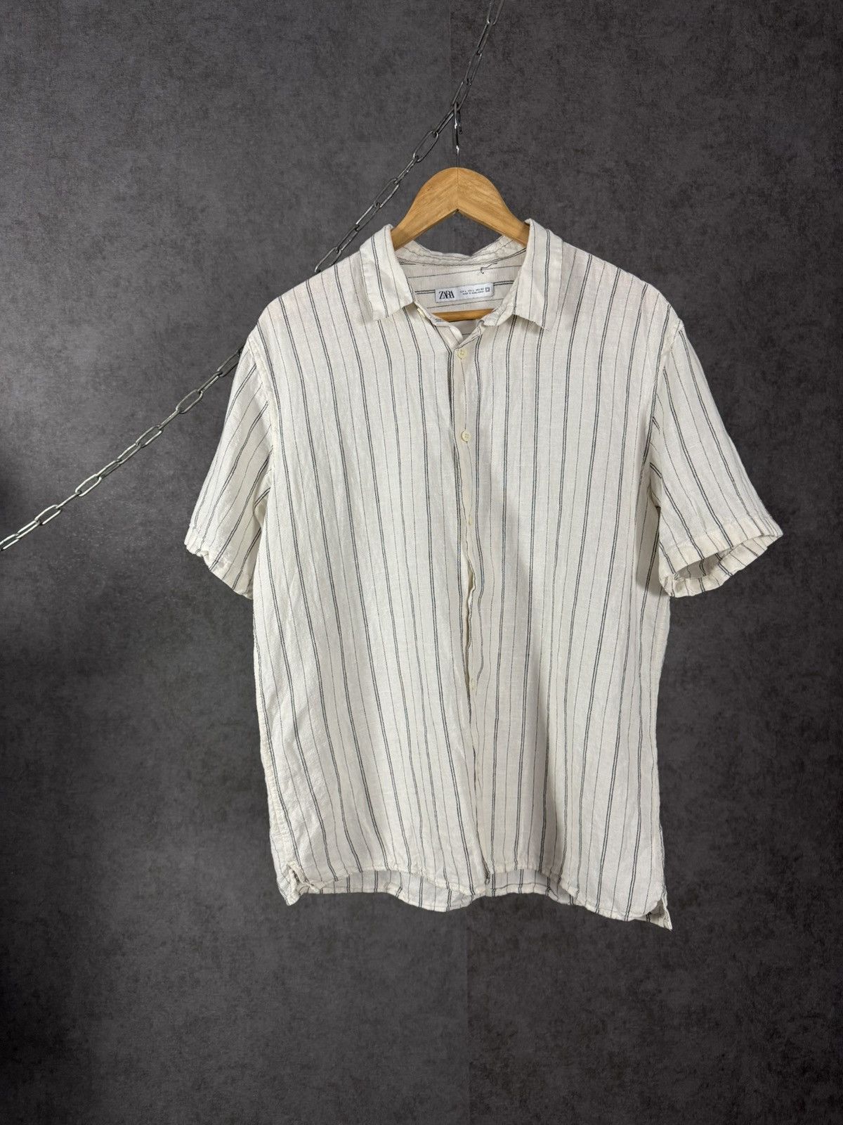 Zara Zara Man designer linen shirt Size US L / EU 52-54 / 3 - 1 Thumbnail