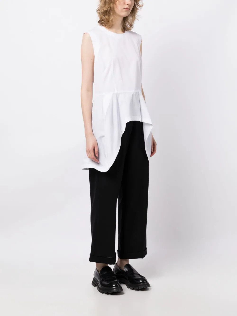 Comme des Garcons o1mle0824 Handkerchief Hem Top in White Size M / US 6-8 / IT 42-44 - 3 Thumbnail